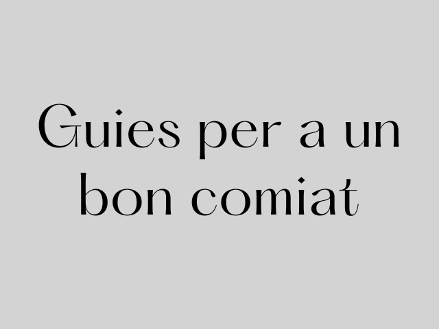 Guies per a un bon comiat