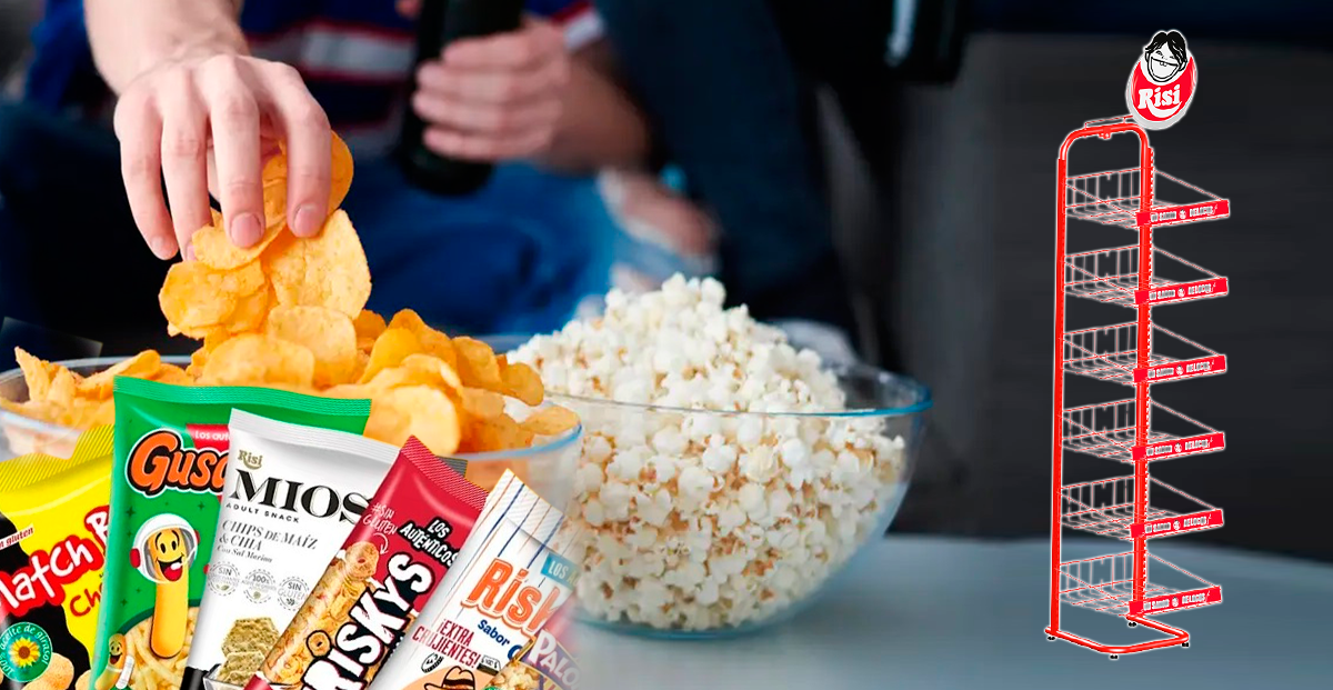 Impulso al sector de los snacks: nuevo expositor para RISI