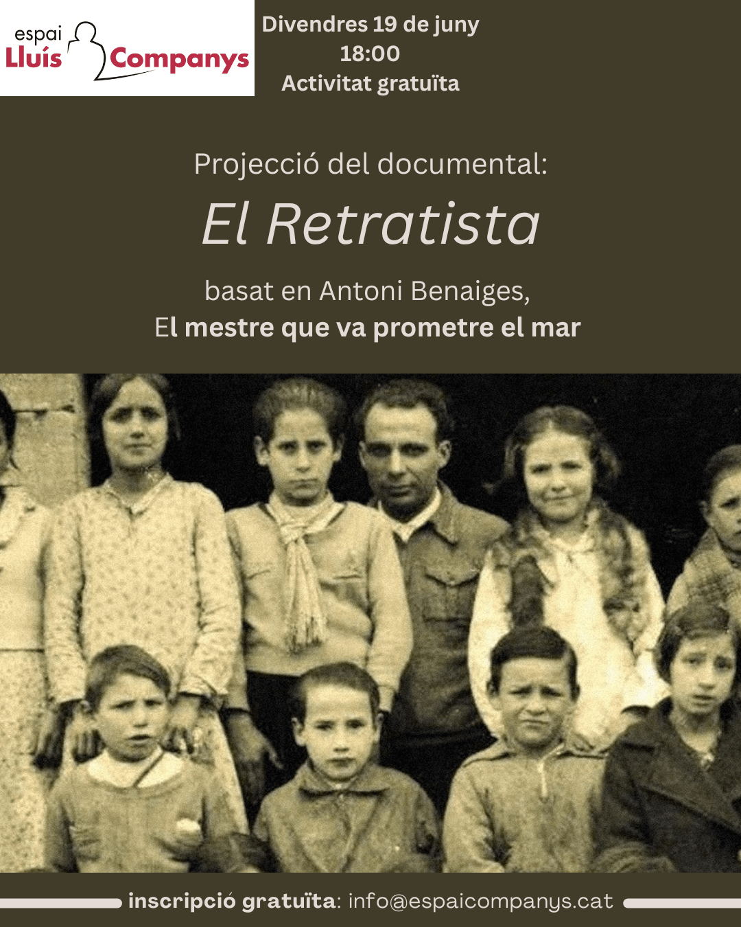 Cap de setmana del mestre Antoni Benaiges, el Mestre que va prometre el mar.