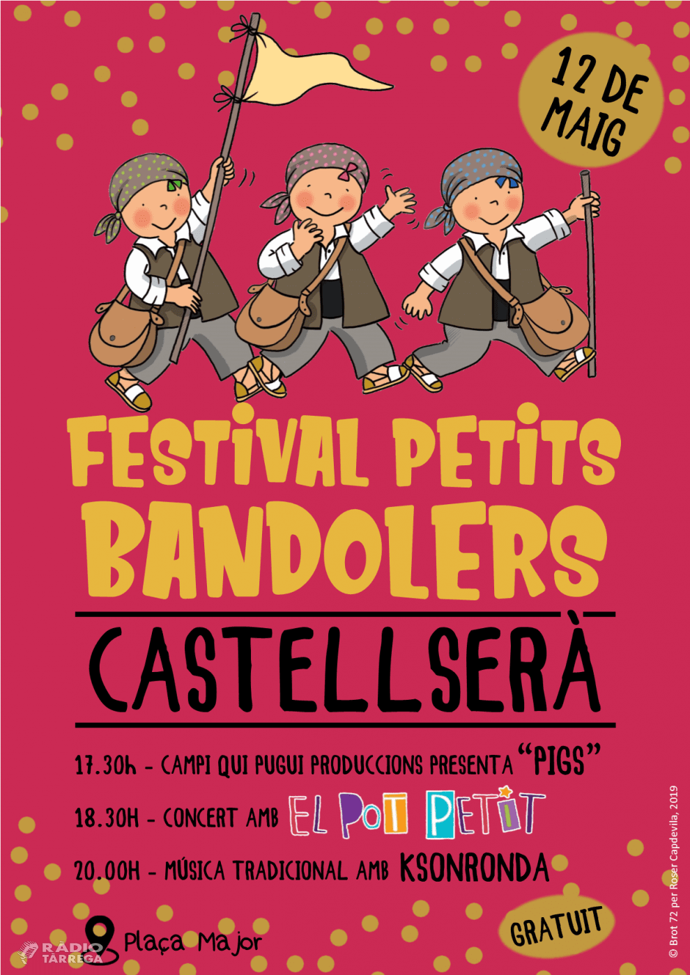 La Festa del Bandoler de Castellserà premia aquest any amb el pedrenyal d’honor a la il·lustradora Roser Capdevila i estrena el festival Petits Bandolers