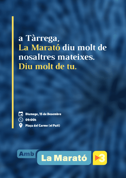 Tot a punt des de Tàrrega per la Marató de TV3 2019