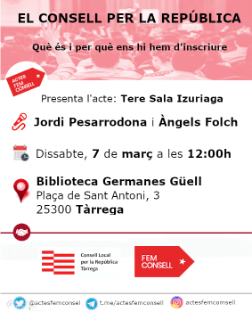 Presentació del Consell Local per la República de Tàrrega