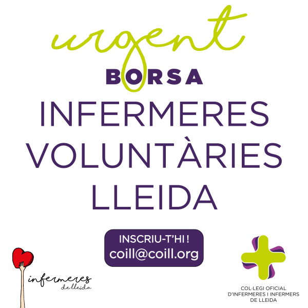 El COILL fa a una crida urgent per reclutar Infermeres Voluntàries a Lleida