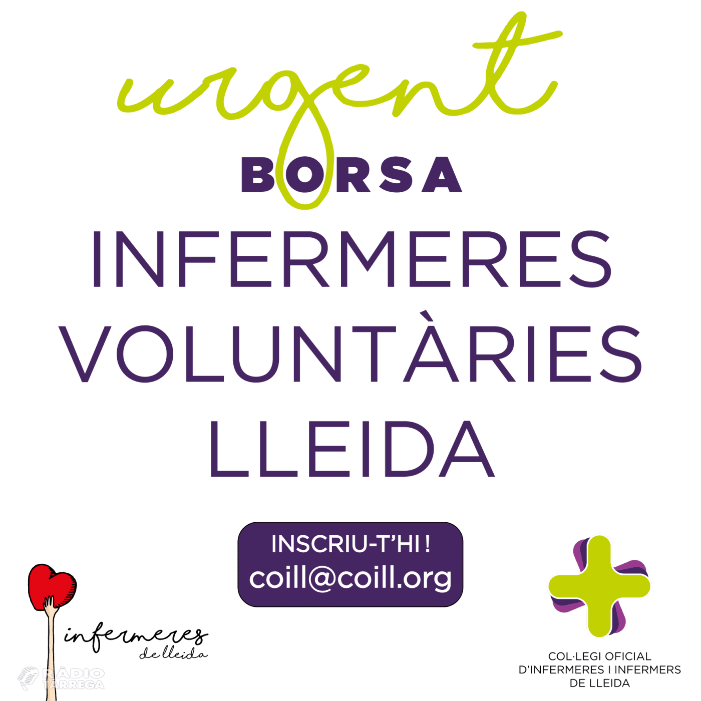 El COILL fa a una crida urgent per reclutar Infermeres Voluntàries a Lleida