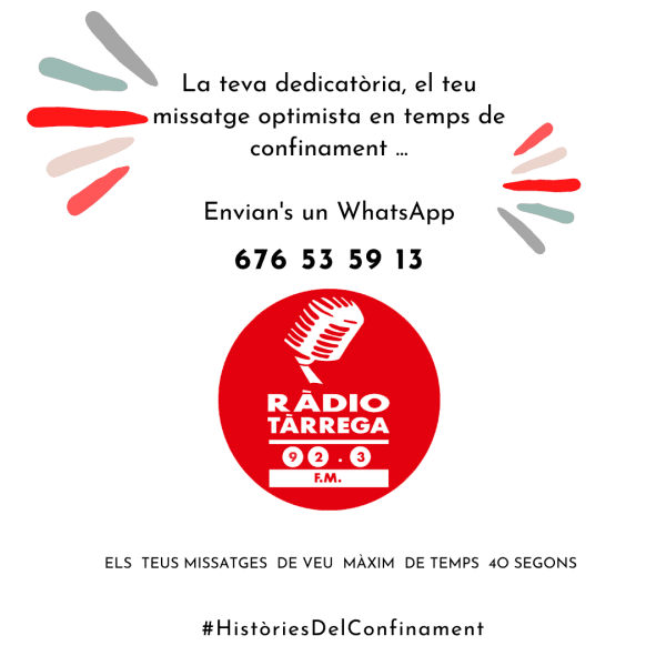 Ràdio Tàrrega posa en funcionament el número de WhatsApp 676535913 perquè els oients enviïn notes de veu que s'emetran per la ràdio