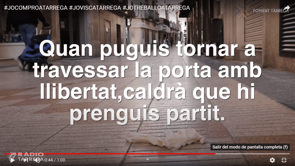 Foment Tàrrega engega la campanya "Tornem la vida a Tàrrega" per visibilitzar la necessitat de mantenir el comerç de proximitat