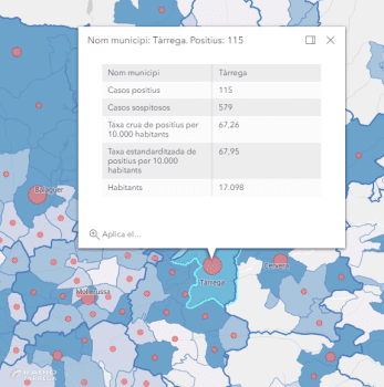 El municipi de Tàrrega acumula un total de 115 casos positius confirmats de coronavirus