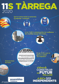 l'ANC de Tàrrega ja té a punt els actes per la Diada 2020 a la ciutat