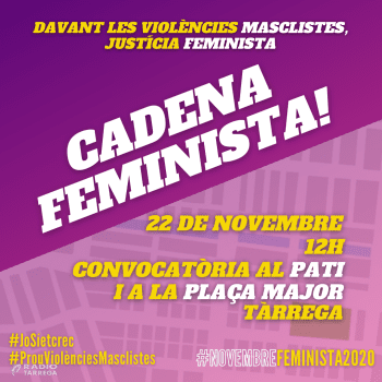 Tàrrega alça la veu contra les violències masclistes i reactiva la campanya ‘Digues prou, no estàs sola’ amb una desena d’activitats