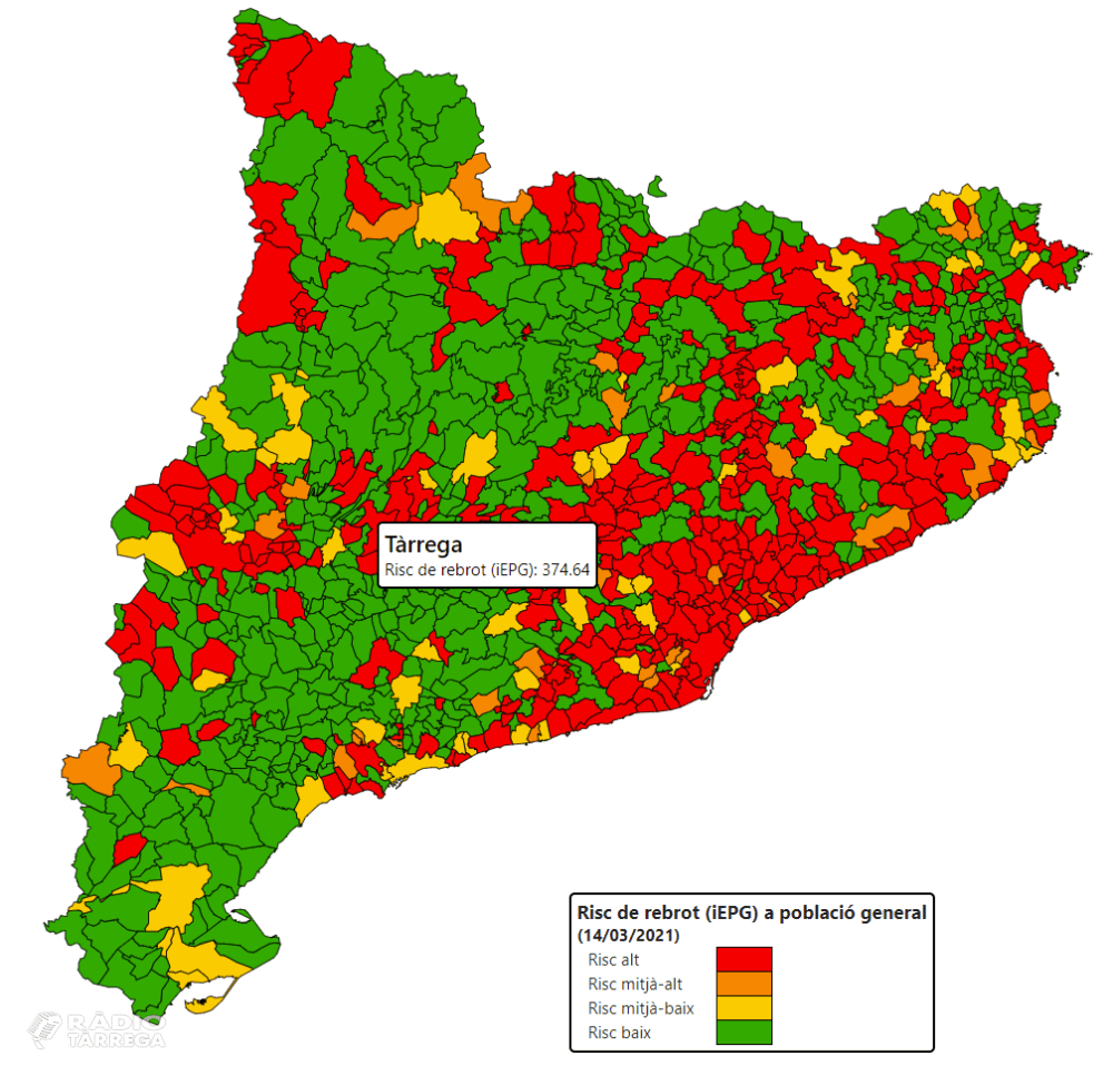 La comarca de L'Urgell té en aquest moment 7 classes confinades pertanyents a 5 centres educatius de Tàrrega i Bellpuig