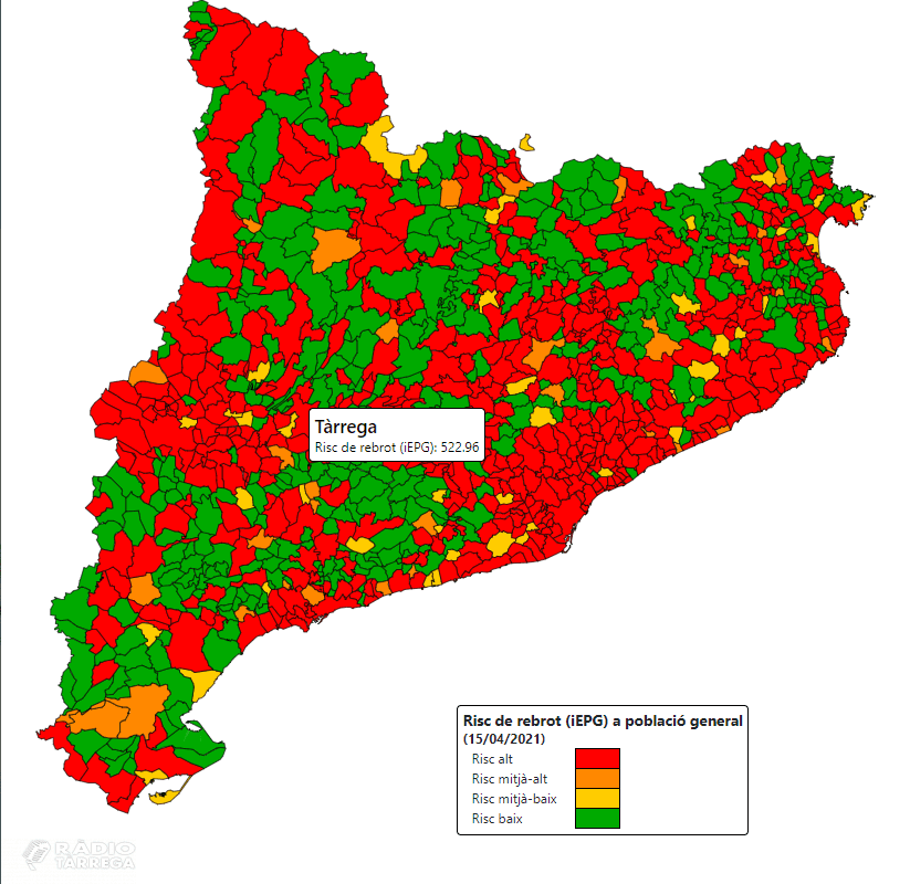 Actualització de les dades de la pandèmia a Tàrrega i l'Urgell