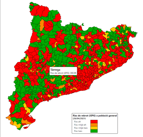 Actualització de les dades de la pandèmia a Tàrrega i l'Urgell