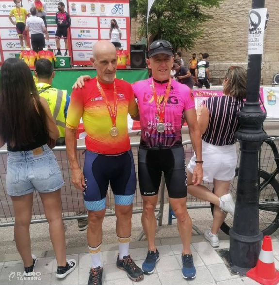 Doblet de medalles de ciclistes targarins, Manel Seco Campió d'Espanya M50A i Ramon Lloses Subcampió M50B