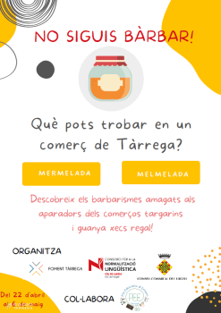 Foment Tàrrega organitza una gimcana lingüística als aparadors dels comerços participants