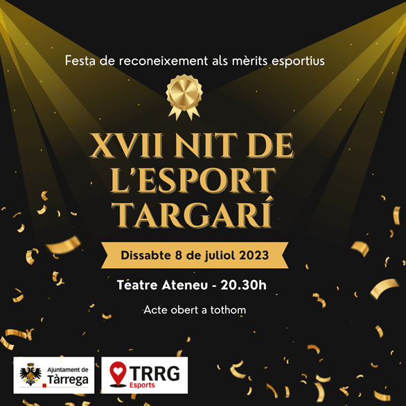 Tàrrega celebrarà la seva 17a Nit de l’Esport el dissabte 8 de juliol