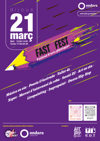 L'Escola d'Art Ondara celebra el primer Fast Fest per donar veu als alumnes