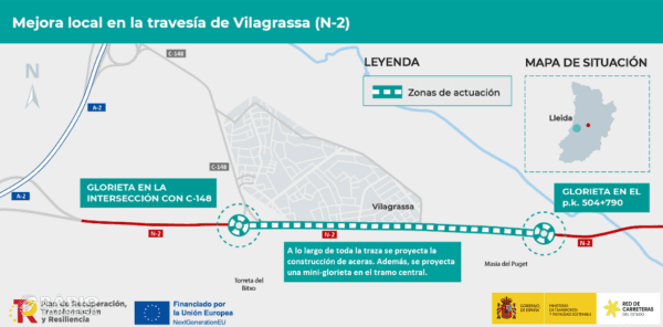 El Ministeri de Transports formalitza per 3 milions d'euros les obres d'integració urbana i millora de la seguretat viària de la travessia de Vilagrassa