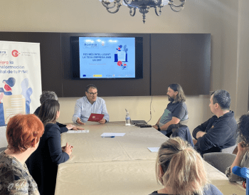 El president de la Cambra de Comerç de Tàrrega, Jordi Seguí, ha presentat avui la  4a Jornada Tecnològica de l’Oficina Acelerapyme