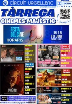 Torna la 'Festa del Cinema' als cinemes Majèstic de Tàrrega