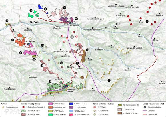 15 entitats presenten al•legacions contra les centrals solars fotovoltaiques projectades a la Vall del Corb