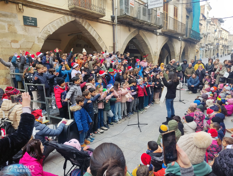 Els carrers i places de Tàrrega s’omplen de cançons tradicionals amb les veus dels alumnes d’Infantil i Primària