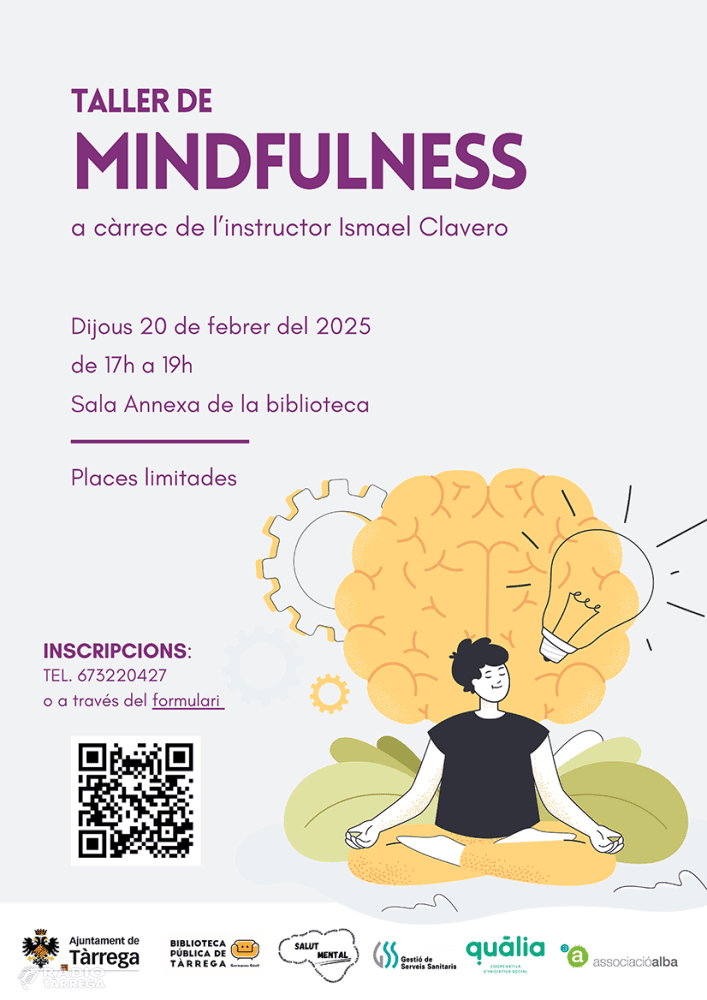 El Grup d’Activistes per la Salut Mental de Tàrrega organitza un taller de Mindfulness per promoure la salut mental