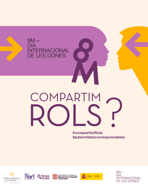 El Consell Comarcal de l'Urgell se suma al 8M amb una campanya centrada en la corresponsabilitat i les desigualtats de gènere