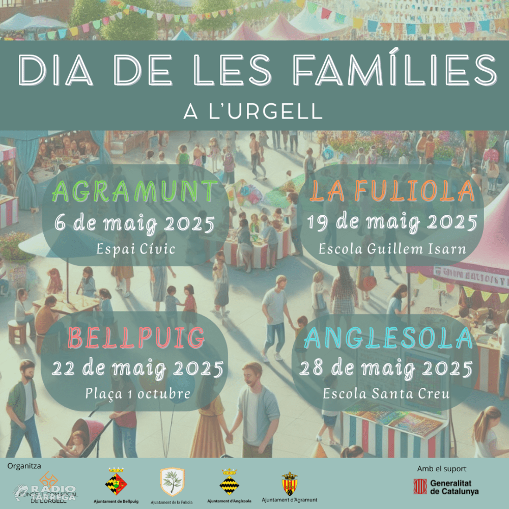 El SISI Urgell Impulsa la Segona edició de Festa Famílies conjuntament amb el servei PLACI i SOAF del Consell Comarcal de l’Urgell