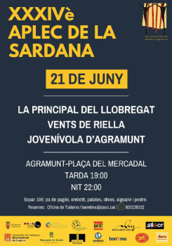 La localitat d'Agramunt acollirà el 34è Aplec de la Sardana