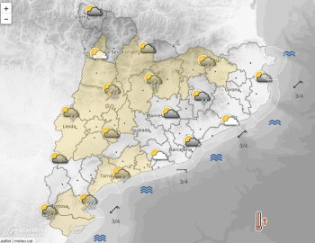 Activada l’alerta del pla Inuncat per la previsió de pluges fortes a Ponent i Terres de l'Ebre diumenge i dilluns