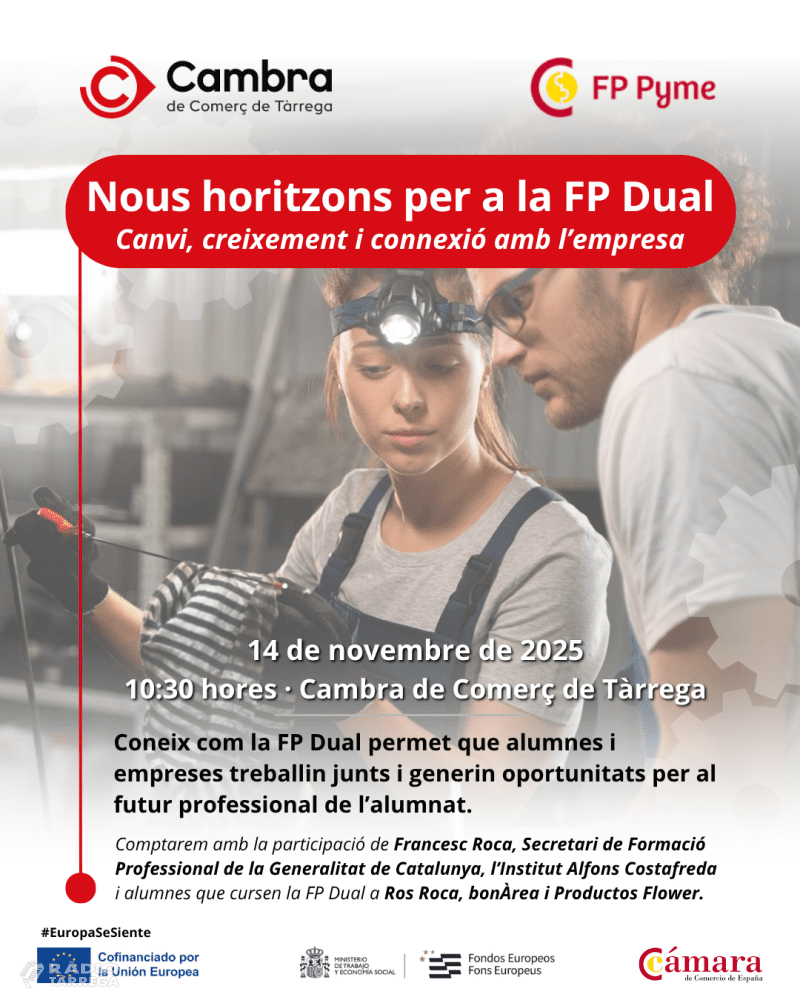 La Cambra de Comerç de Tàrrega impulsa una jornada per donar visibilitat a la Formació Professional Dual
