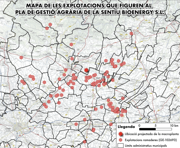 La Plataforma Pobles Vius assegura que només 88 dels 'centenars' de ramaders apareixen al Pla de Gestió de La Sentiu Bioenergy