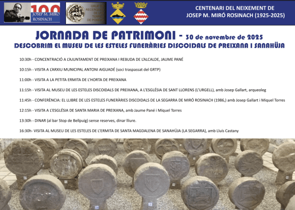 Preixana i Sanaüja celebren el centenari del naixement de Josep M. Miró Rosinach amb una jornada de patrimoni