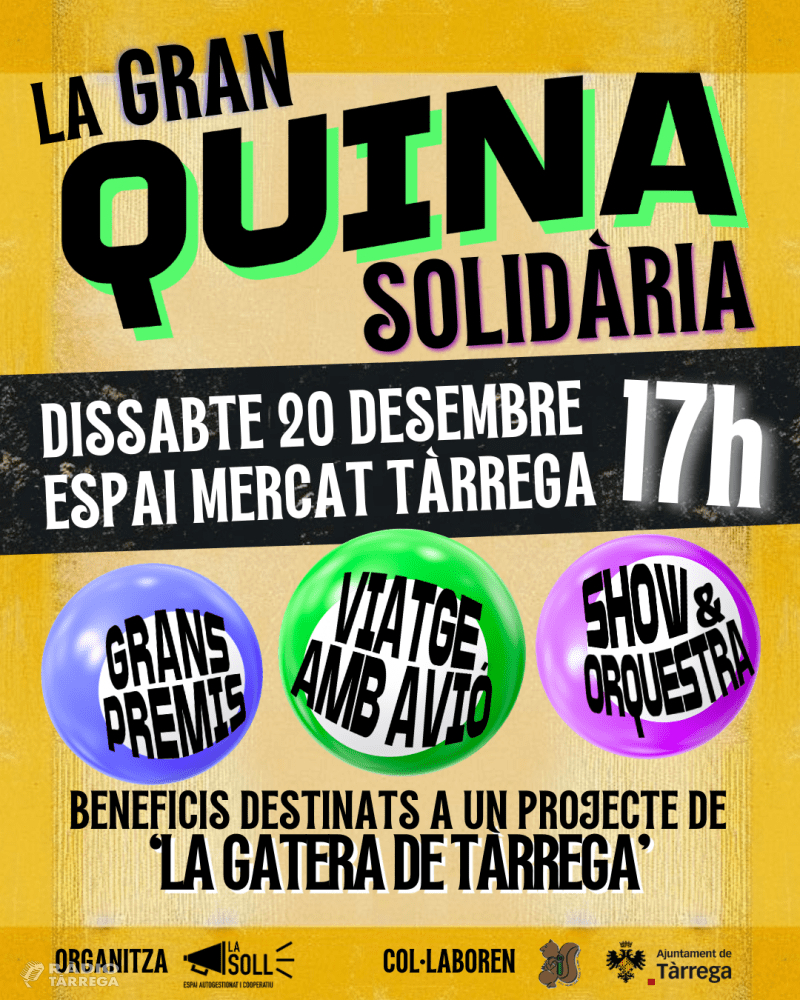 La Gran Quina Solidària de La Soll destinarà els beneficis a la Gatera de Tàrrega