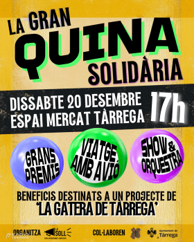 La Gran Quina Solidària de La Soll destinarà els beneficis a la Gatera de Tàrrega
