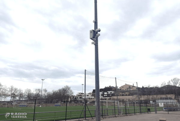 L’Ajuntament de Tàrrega culmina el desplegament de càmeres de videovigilància amb dos nous dispositius al Parc Esportiu