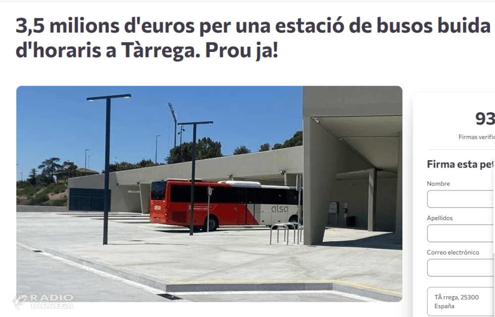 Ciutadans de Tàrrega inicien una recollida de signatures per exigir un servei de bus digne