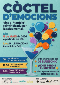 Tàrrega acollirà 'Còctel d'Emocions' un tardeig reivindicatiu per la salut mental en el marc de la Festa Major