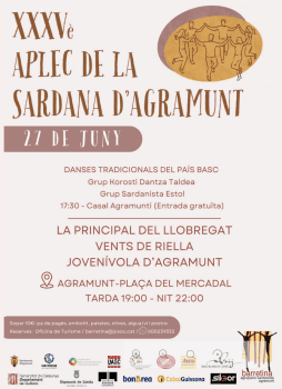 Agramunt celebrarà el 35è Aplec de la Sardana el pròxim 27 de juny