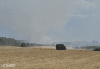 L'incendi de l'abocador de Tàrrega evoluciona favorablement