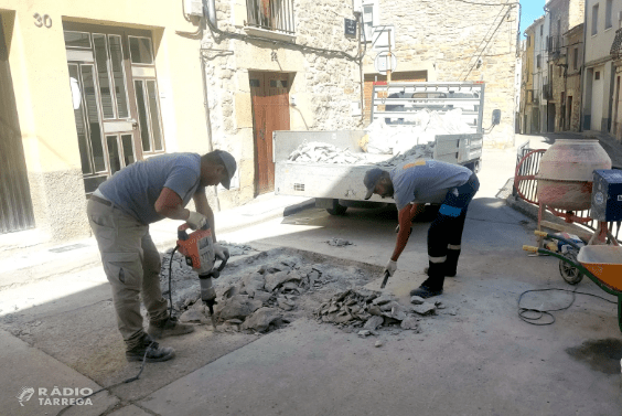 L'Ajuntament de Tàrrega avança en les obres de millora en espais urbans del barri del Castell