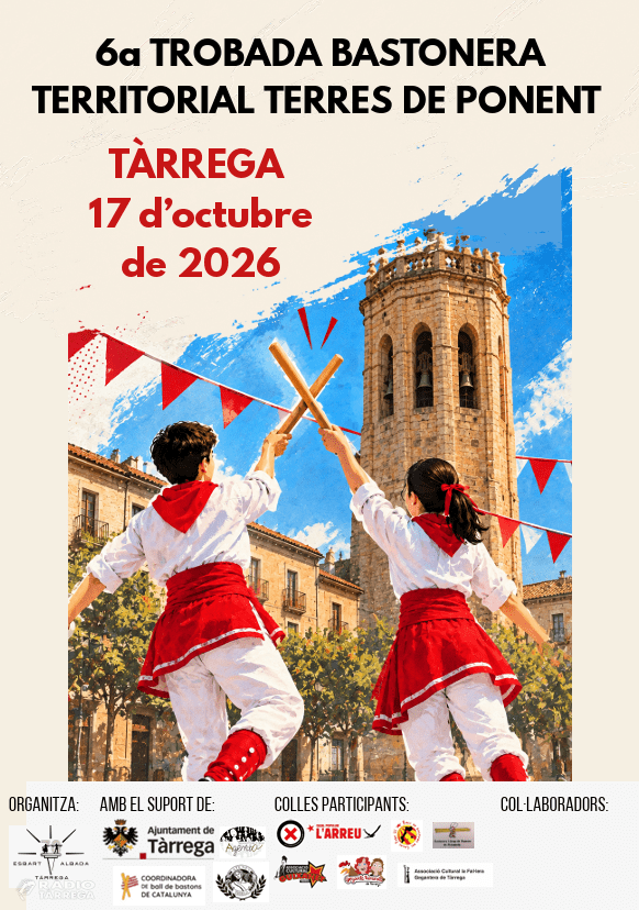 Tàrrega acollirà dissabte, 17 d’octubre, la sisena trobada bastonera de les terres de Ponent