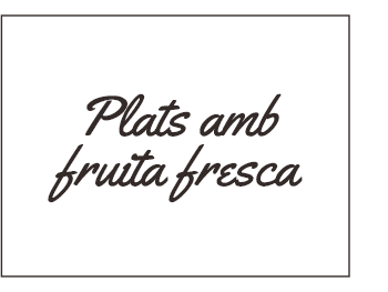 Plats amb fruita fresca