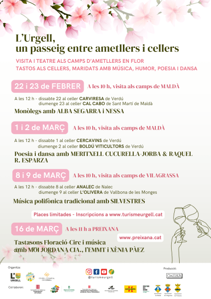 Torna L'Urgell, un passeig entre ametllers i cellers !