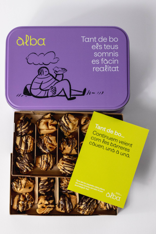 Caja MORADA + 2 bandejas de Arrugats