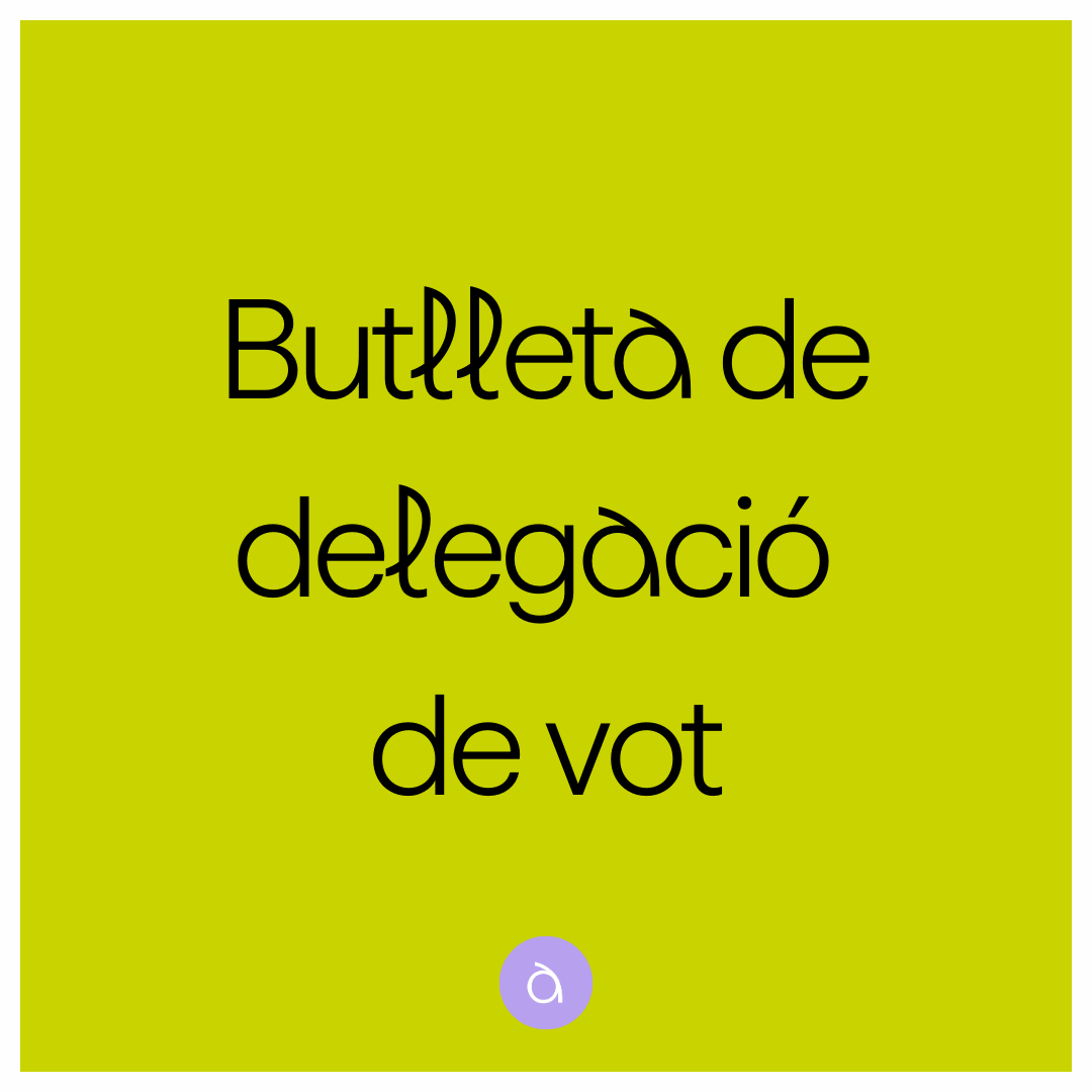 Butlleta delegació vot 2025