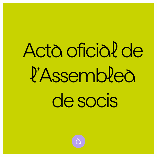 Acta oficial assemblea de socis