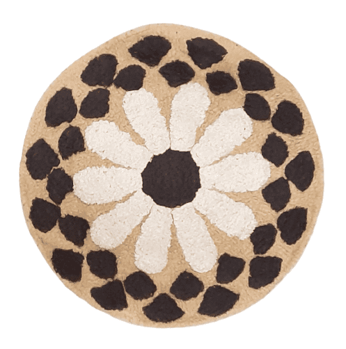 Alfombra de baño redonda flor 60 - 2