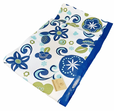 Colcha flores azules (tara). Cama 90 - 1