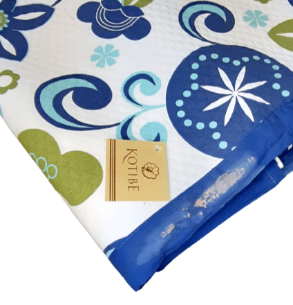 Colcha flores azules (tara). Cama 90 - 2